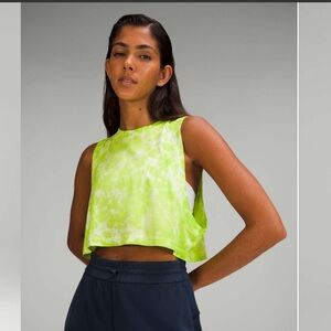 lululemon athletica All Yours Eccentric Lime Tie Dye Tank Top